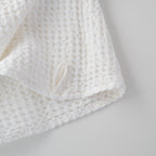 Linen Tales White Linen & Cotton Honeycomb Waffle Towel