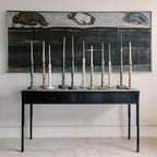 Tapered Candle Holder, Natural Wood