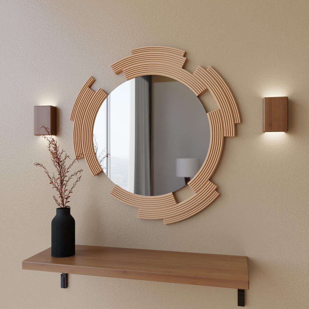 Sculpt Mirror from Modernized Pottery