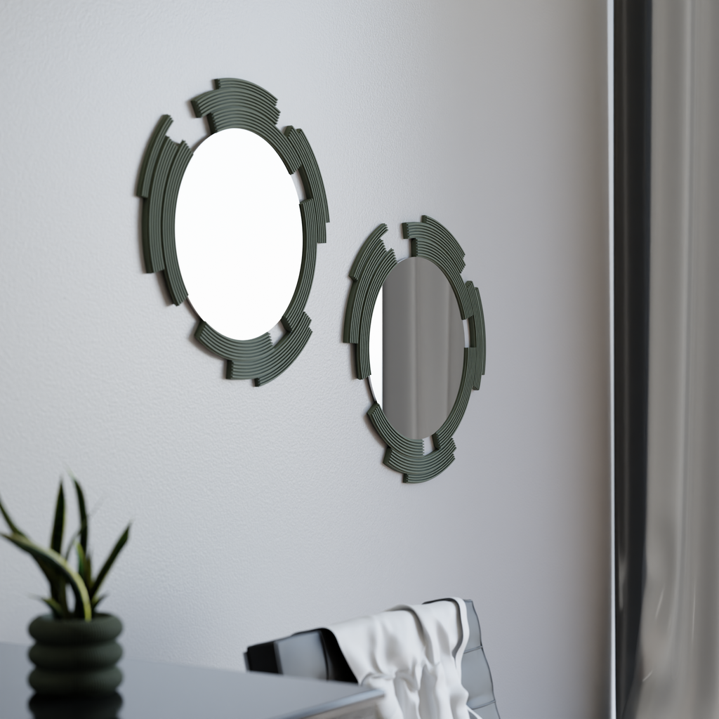 Sculpt Mirror from Modernized Pottery