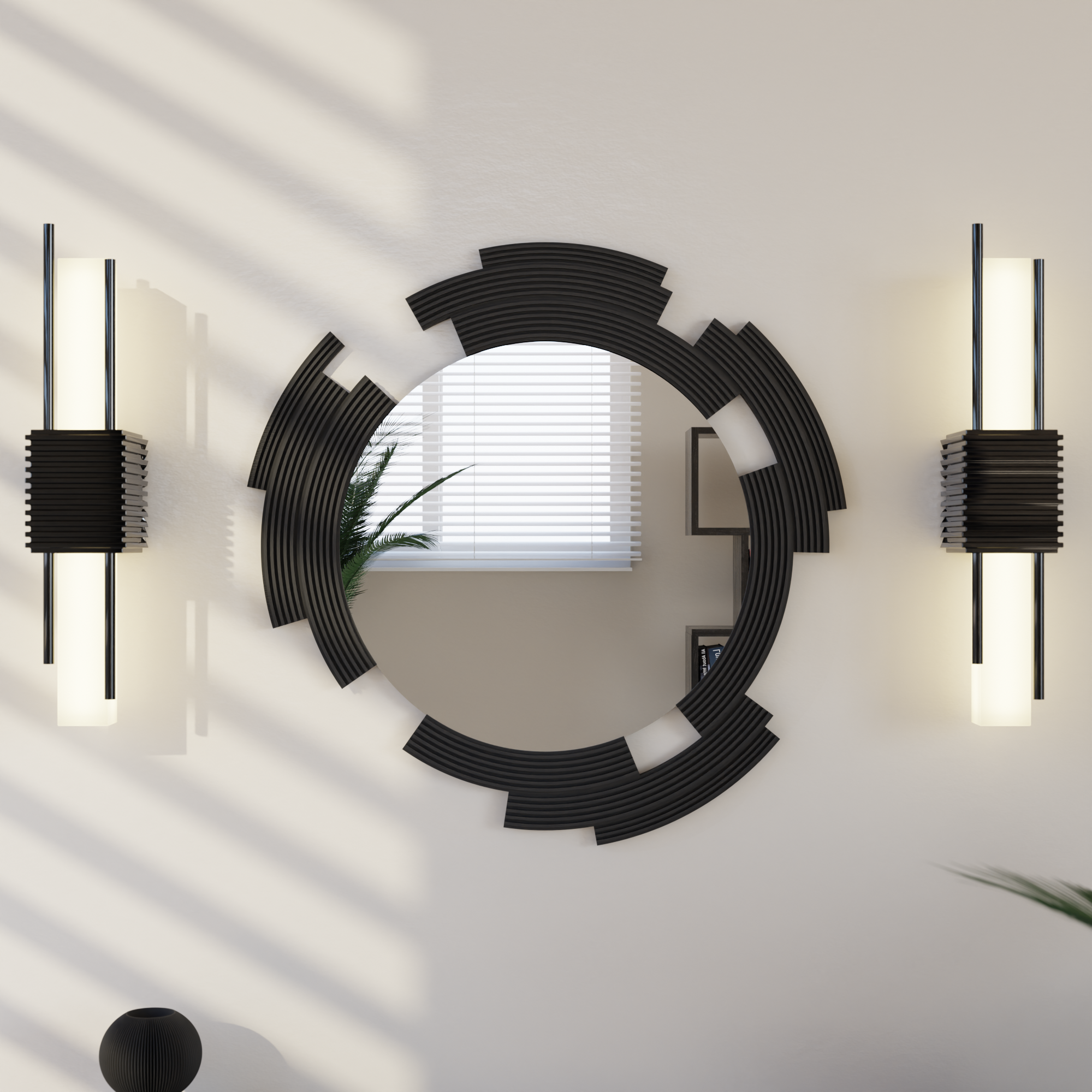 Sculpt Mirror from Modernized Pottery
