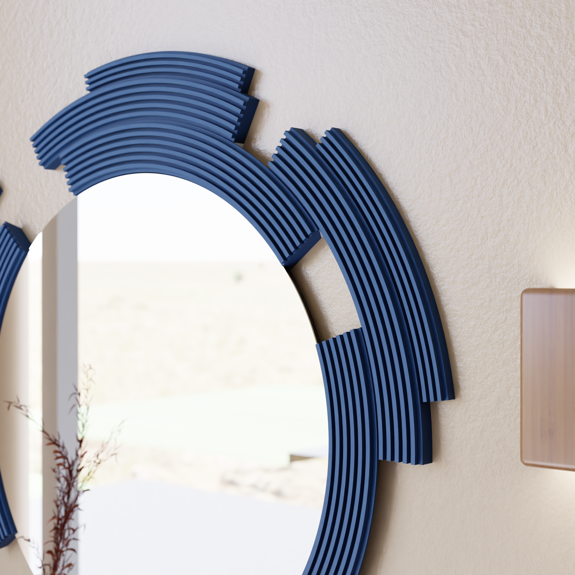 Sculpt Mirror from Modernized Pottery