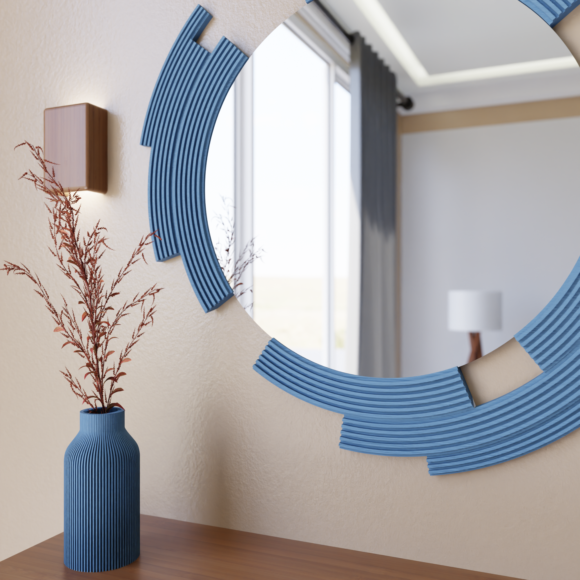 Sculpt Mirror from Modernized Pottery