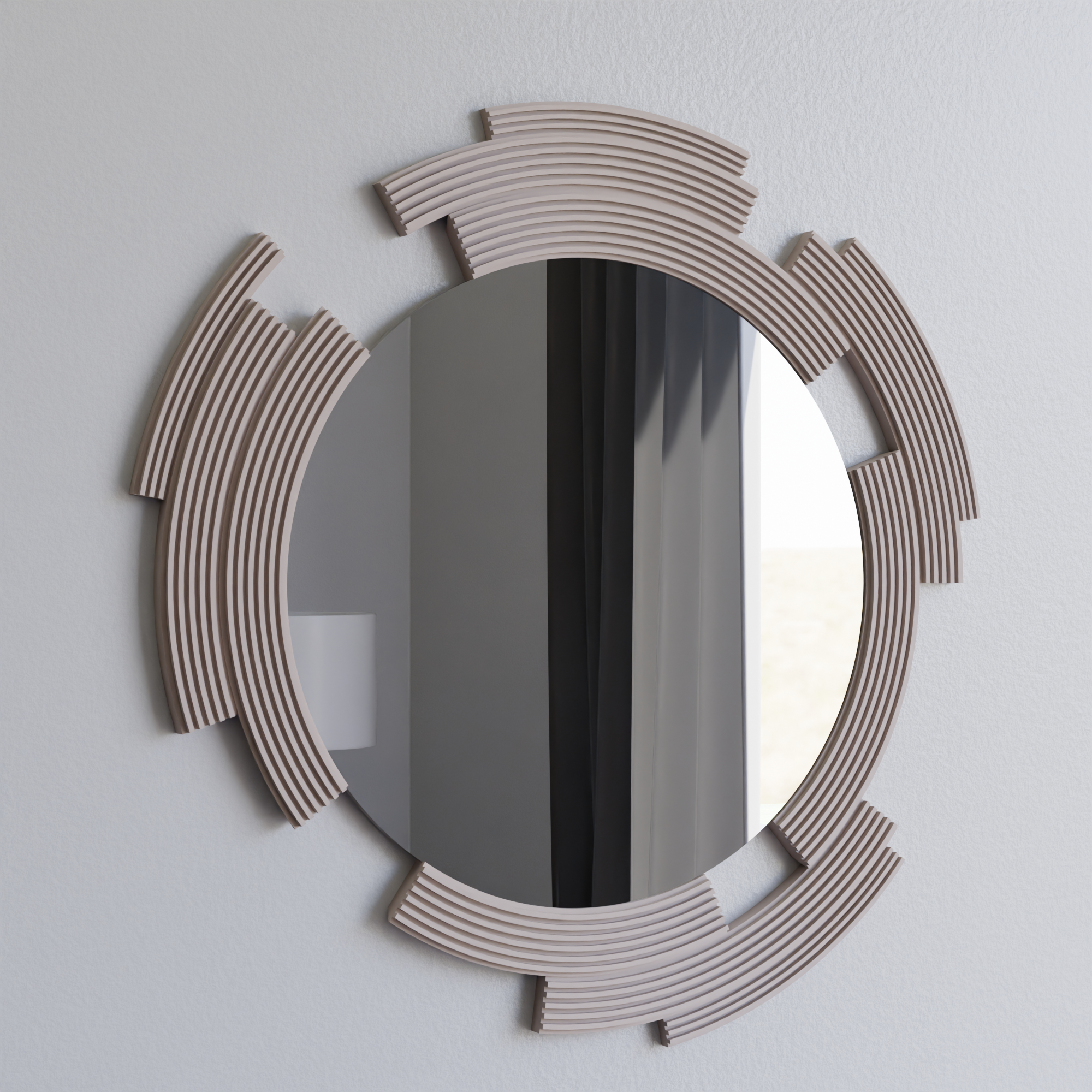 Sculpt Mirror from Modernized Pottery