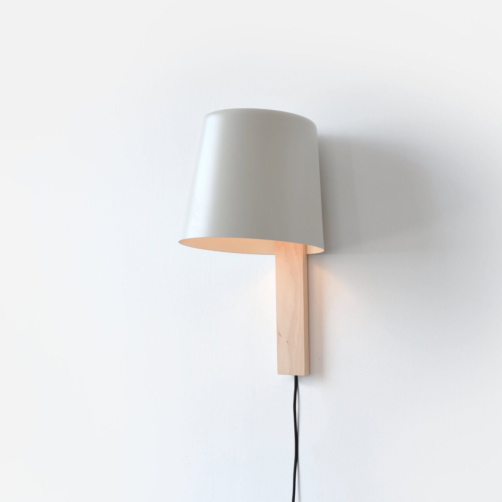 Pilot Sconce hand-spun aluminum shade close-up