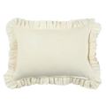 Anita Linen Solid Throw Pillow Cover, Cream Ruffled