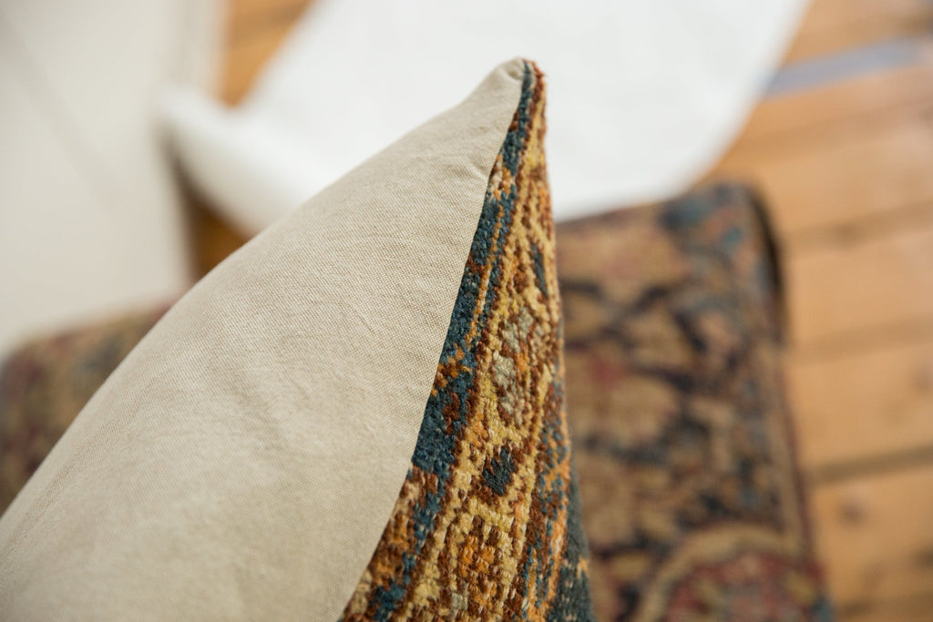 Antique Ziegler Mahal Rug Fragment Pillow