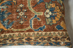 Antique Ziegler Mahal Rug Fragment Pillow