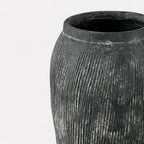 Pompeii Colossus, Fiber Clay Vessel in Weathered Black, Burnt Sienna or Aged Gray 11"D x 20"H