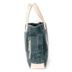 Charcoal Grey Wax Canvas Tote Bag - The Morning Person