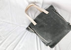 Charcoal Grey Wax Canvas Tote Bag - The Morning Person