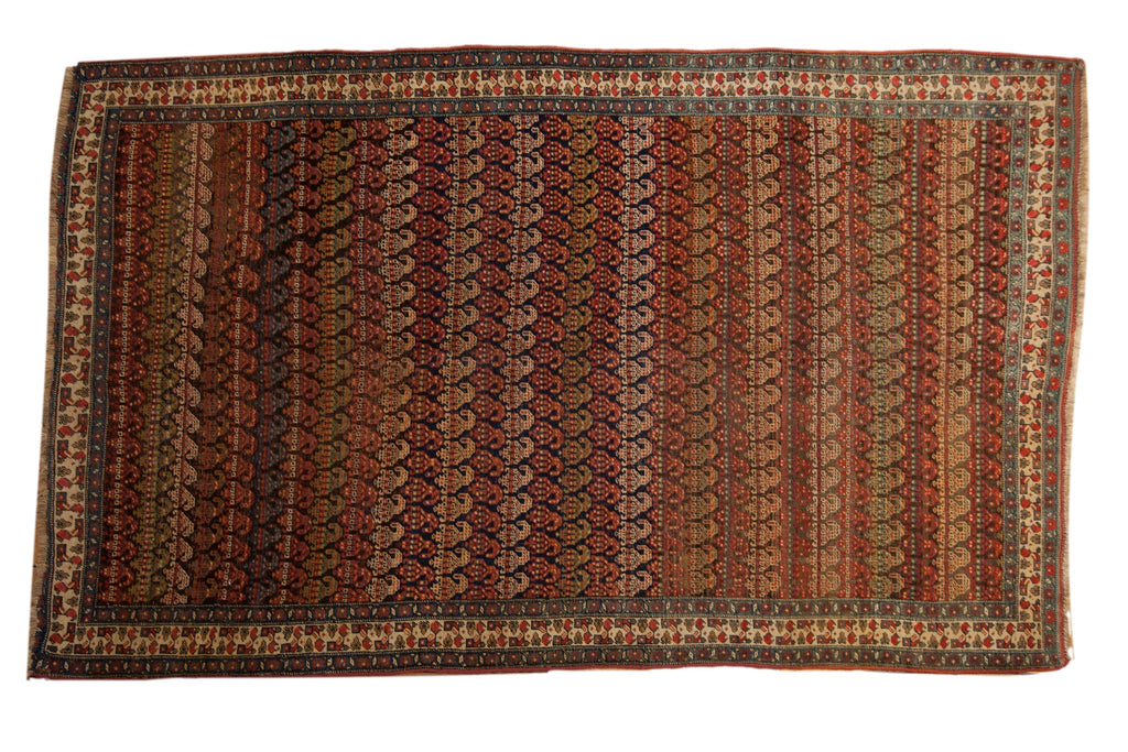 Antique Bijar Carpet 5.5x9, hand-knotted one of a kind piece