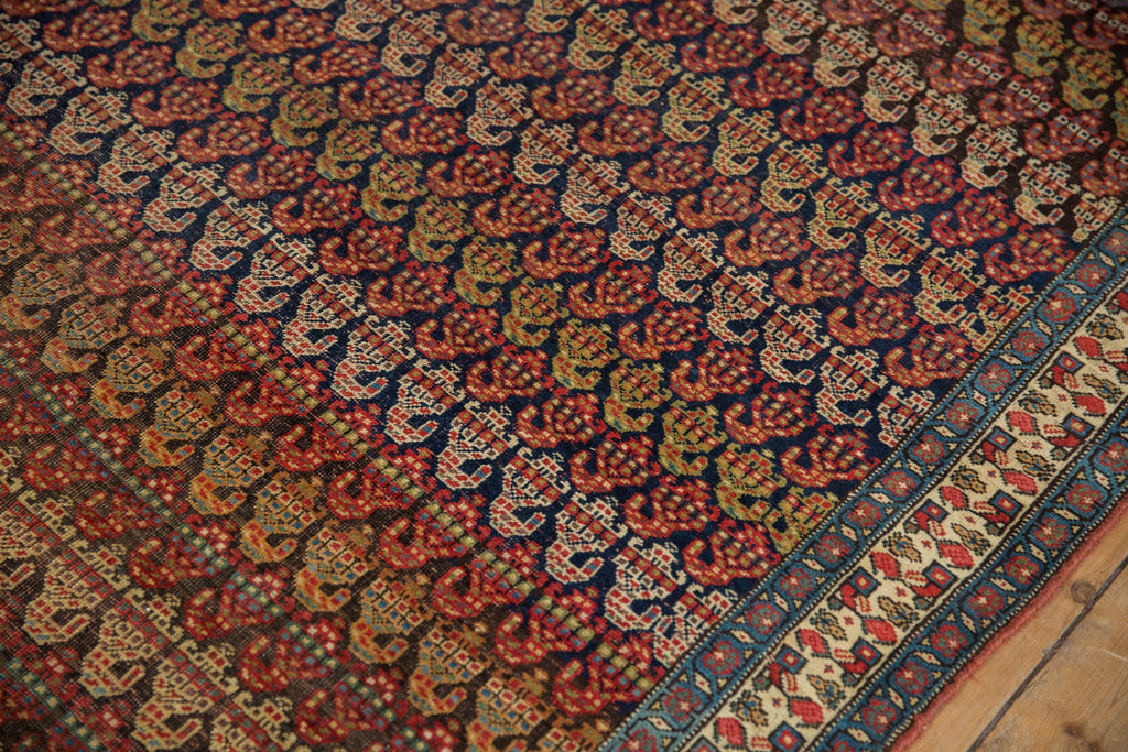 Back of the hand-knotted rug showing construction