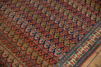 Back of the hand-knotted rug showing construction