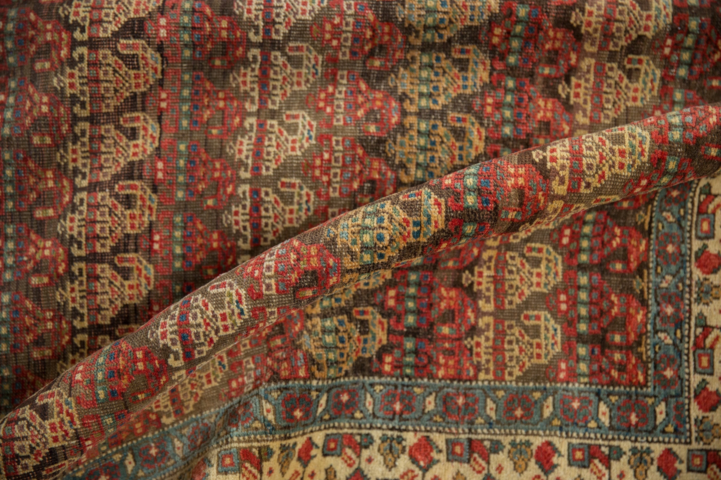 Antique Bijar Carpet 5.5x9, hand-knotted one of a kind piece
