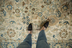 Full overhead view of Tabriz carpet 9x12