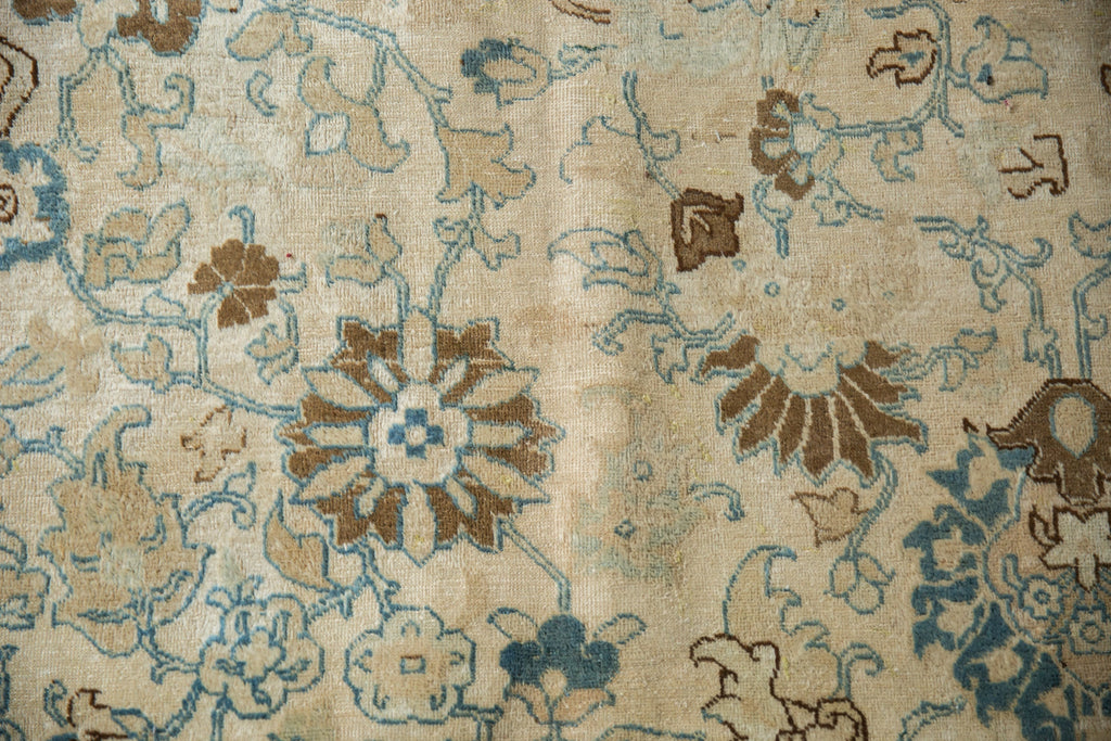 Back of the hand-knotted rug showing construction