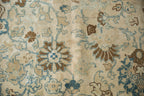 Back of the hand-knotted rug showing construction