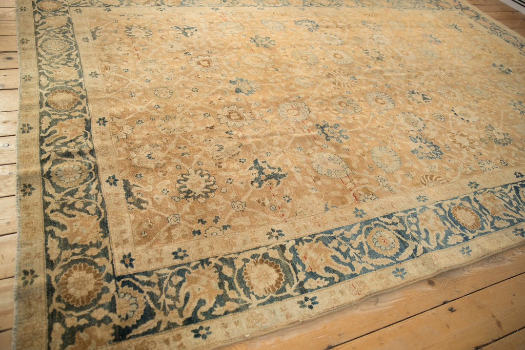 Back of the hand-knotted rug showing construction