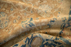 Antique Distressed Gold Wash Khoy Carpet 7x11, hand-knotted one of a kind piece