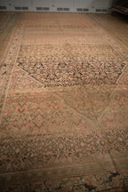 Back of the hand-knotted rug showing construction