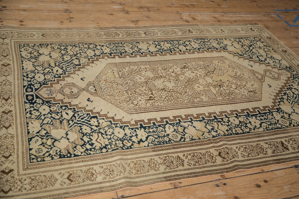 Back of the hand-knotted rug showing construction