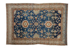 Vintage Distressed Hamadan Rug 4.5x6.5, hand-knotted one of a kind piece