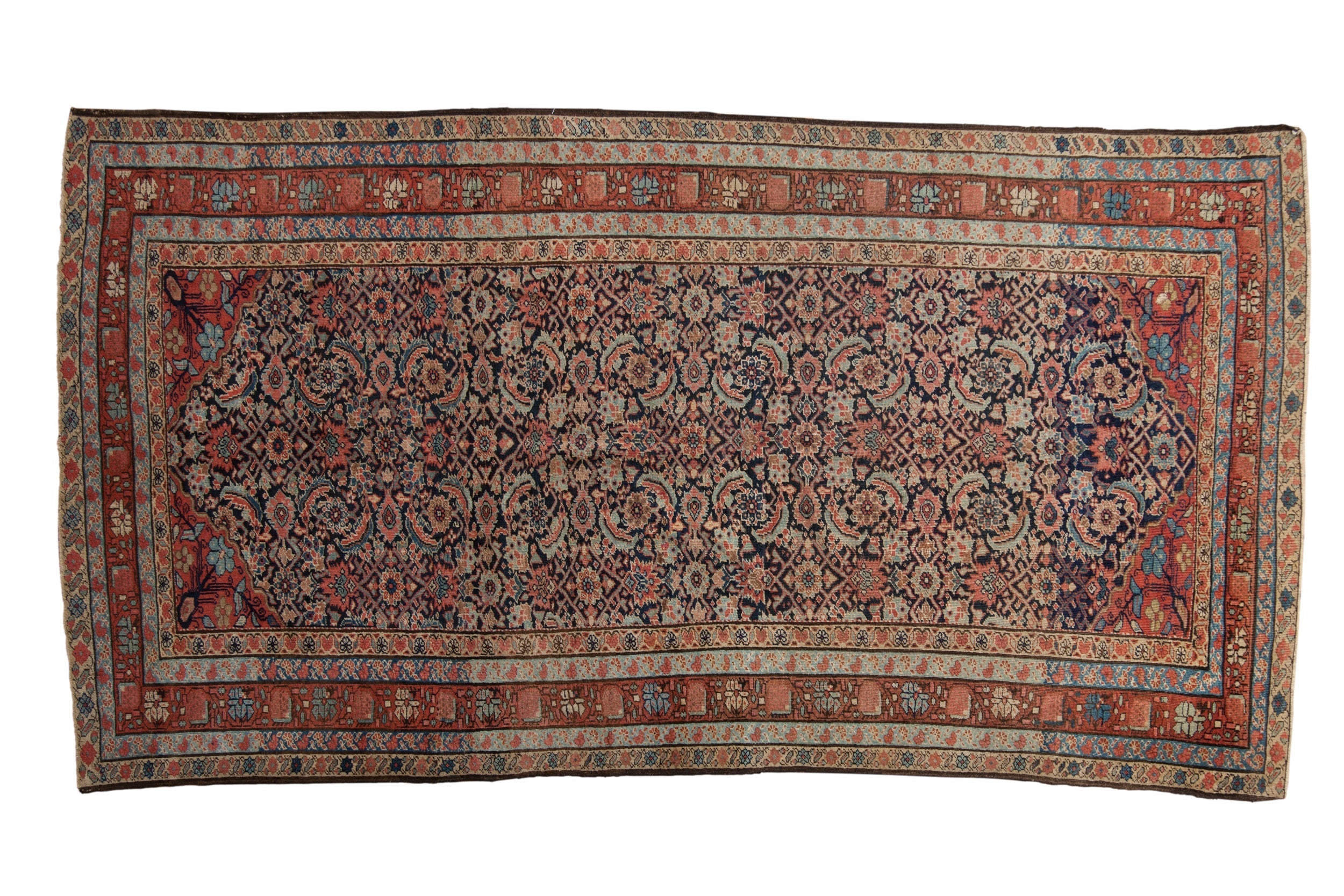 Antique Malayer Carpet 5x9.5, hand-knotted one of a kind piece