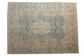 Vintage Distressed Tabriz Carpet 9x12.5, hand-knotted one of a kind piece