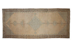 Antique Distressed Malayer Carpet 7x16, hand-knotted one of a kind piece