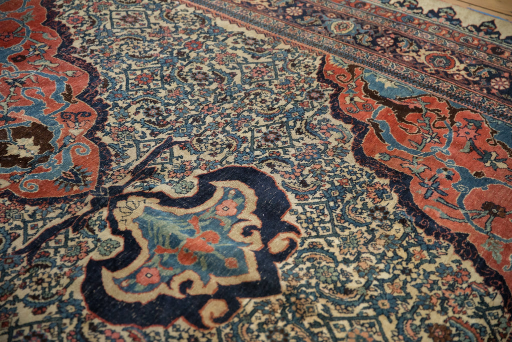 Back of the hand-knotted rug showing construction