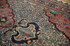 Back of the hand-knotted rug showing construction