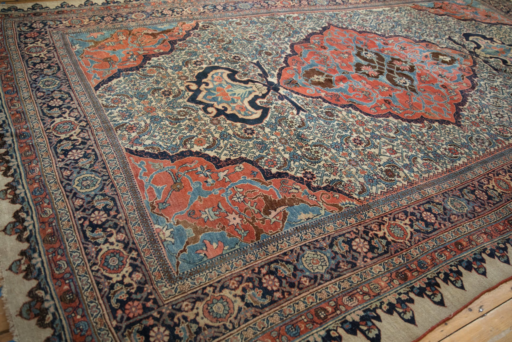 Full overhead view of Halvaie Bijar carpet 9.5x15