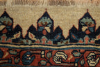 Back of the hand-knotted rug showing construction