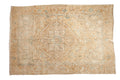 Vintage Distressed Heriz Carpet 7x11, hand-knotted one of a kind piece