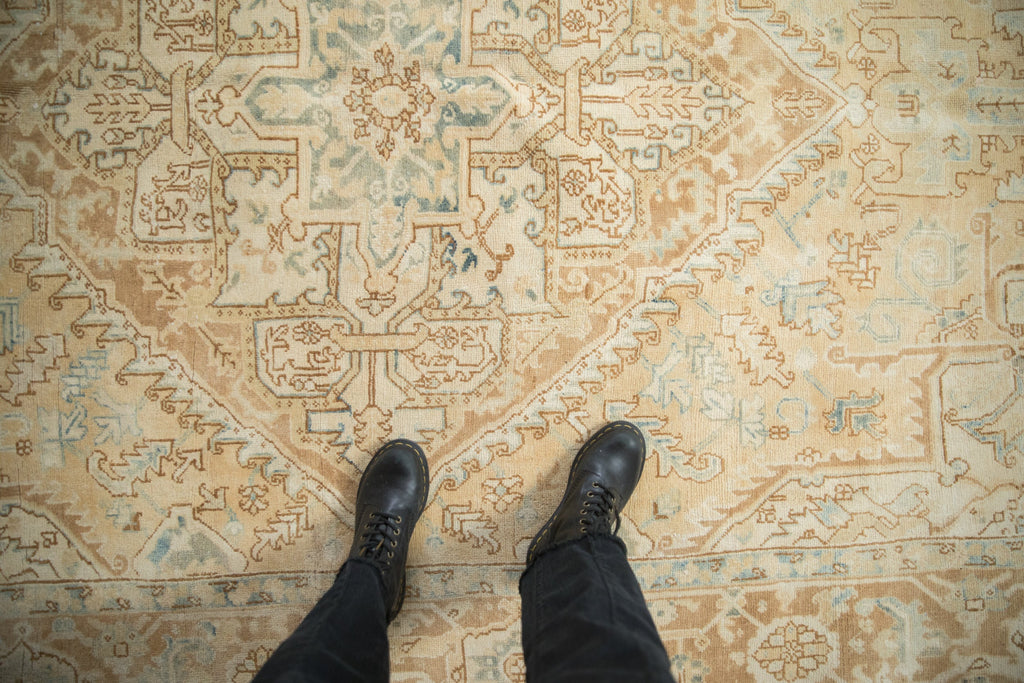 Full overhead view of Heriz carpet 7x11