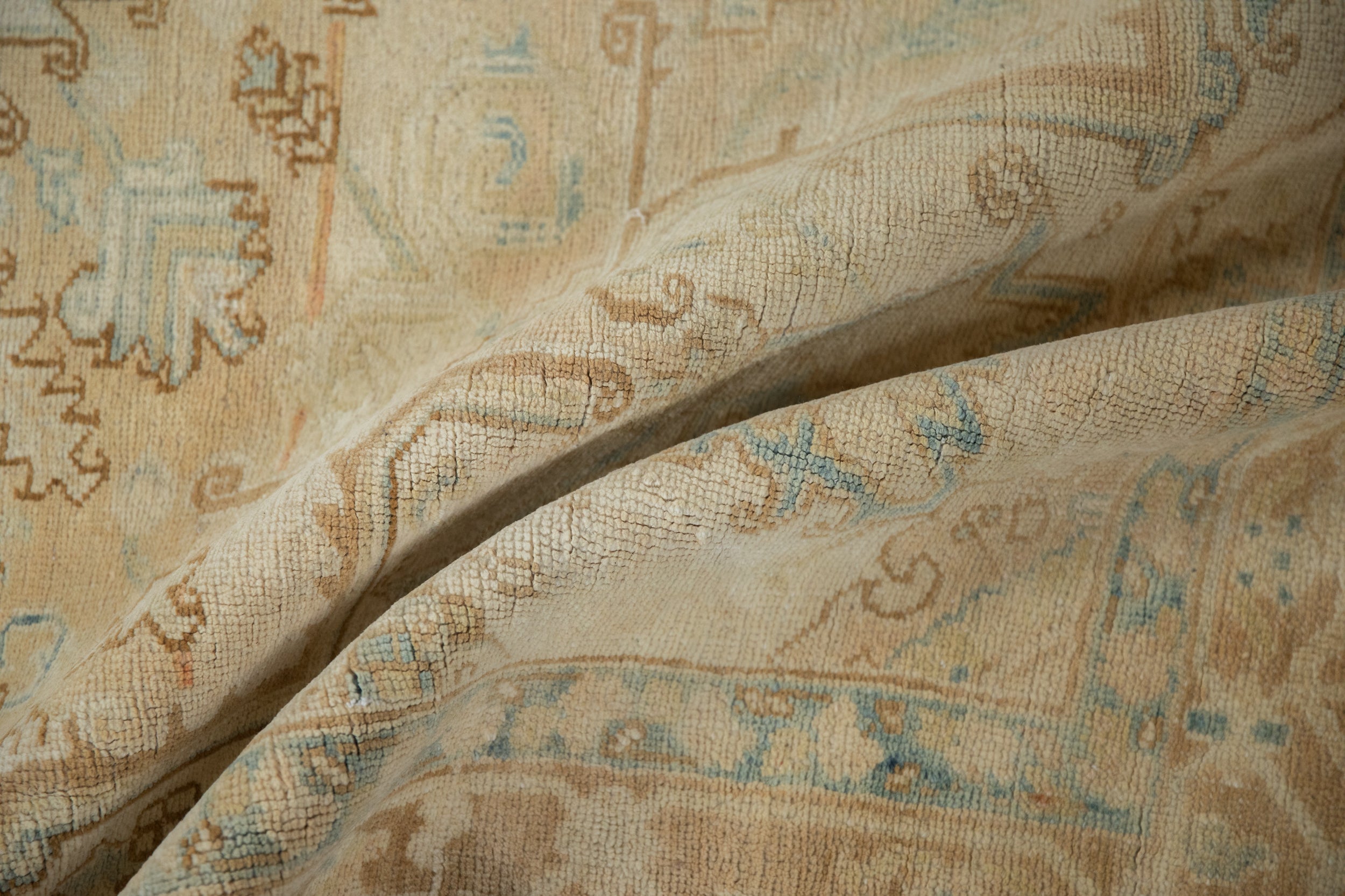 Full overhead view of Heriz carpet 7x11