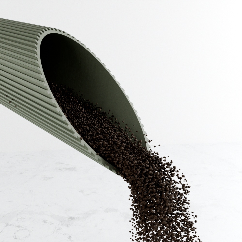 Cylindrical Soil Scoop from Modernized Pottery