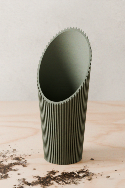 Cylindrical Soil Scoop from Modernized Pottery