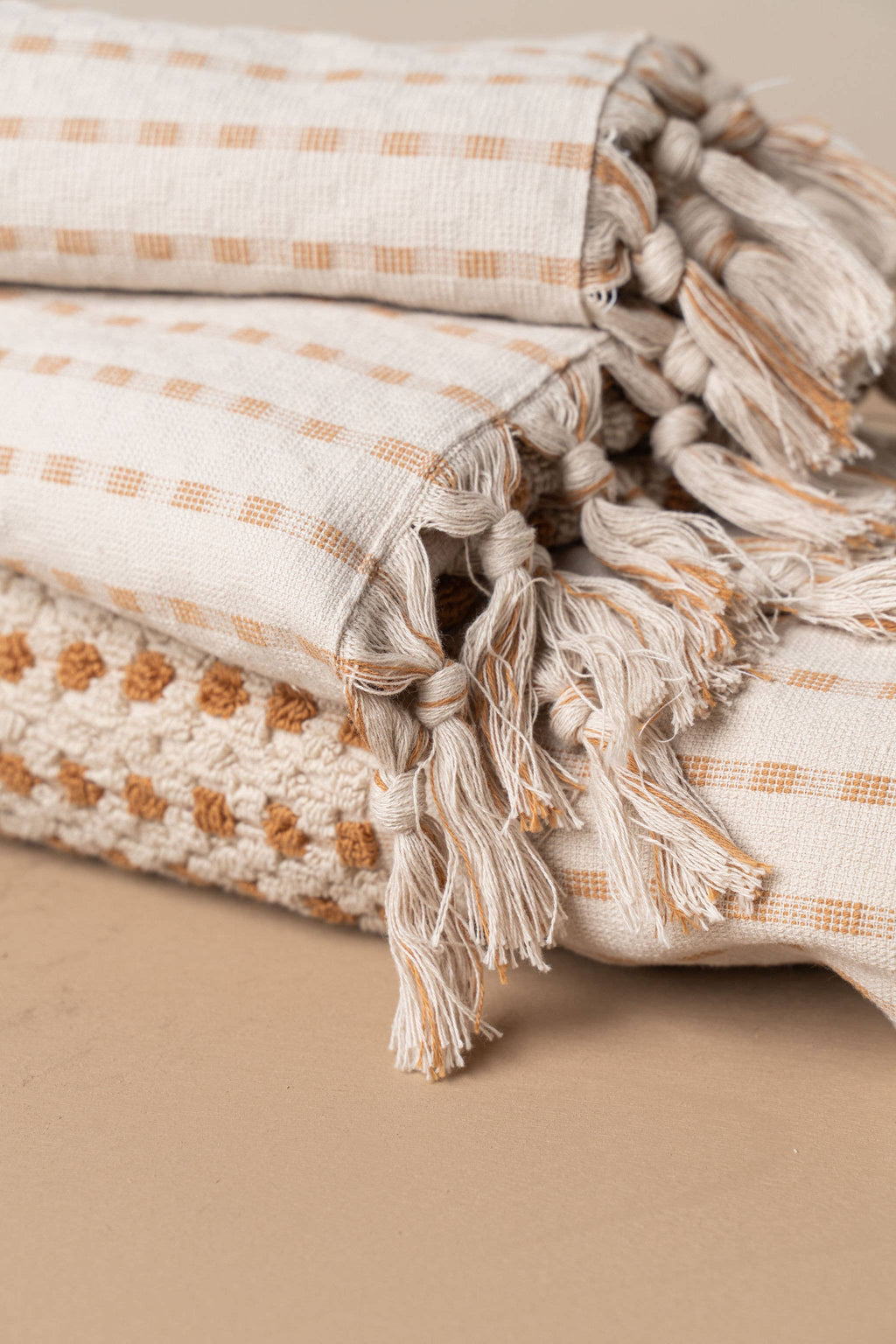 Turkish Hand Towel - Stone/Terracotta