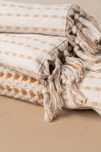 Turkish Hand Towel - Stone/Terracotta