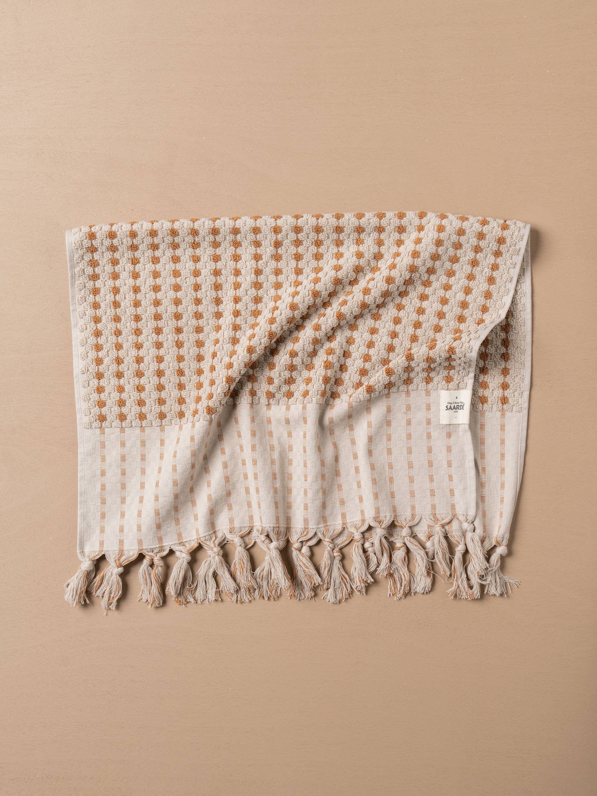 Turkish Hand Towel - Stone/Terracotta
