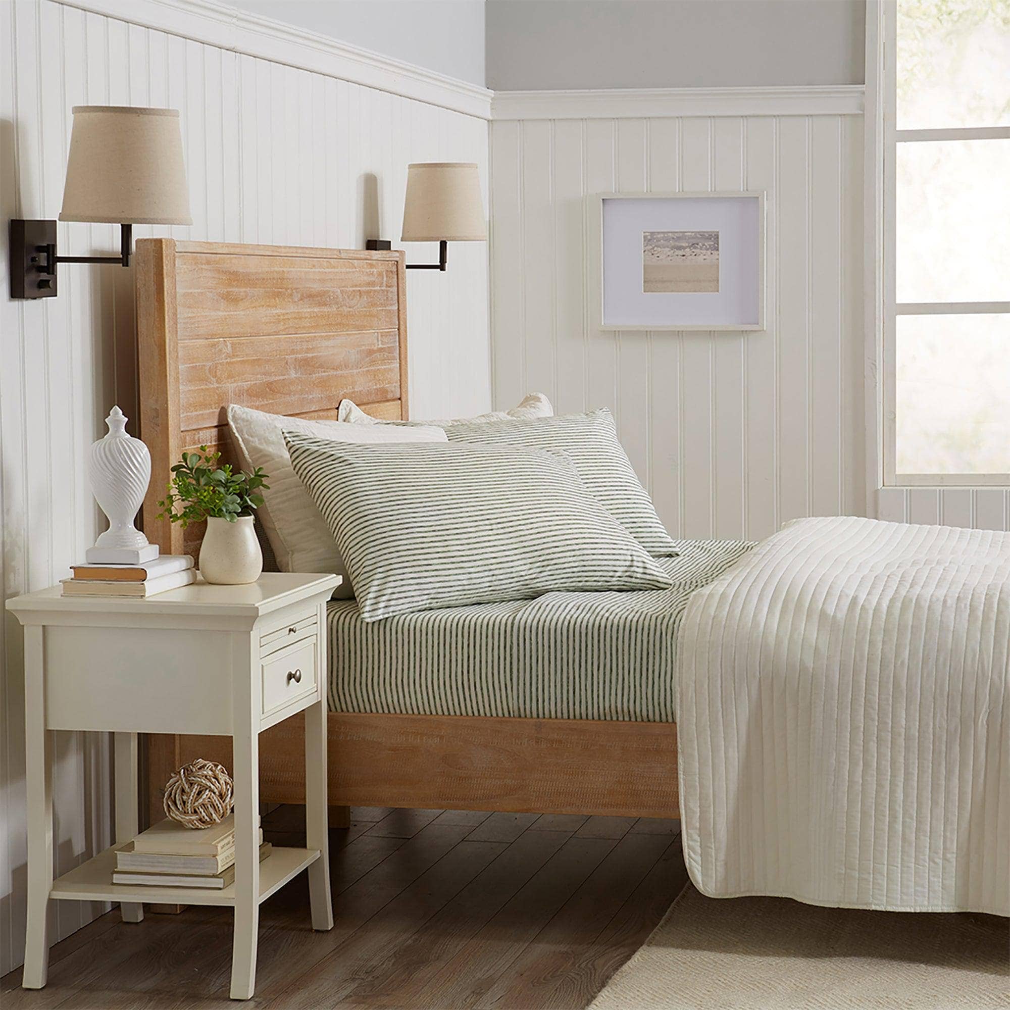 Striped Microfiber Sheet Set