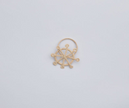 Coastal Ship Wheel Napkin Ring – 2.5” Handwoven Iraca Palm – Nautical Table Decor from Colombia