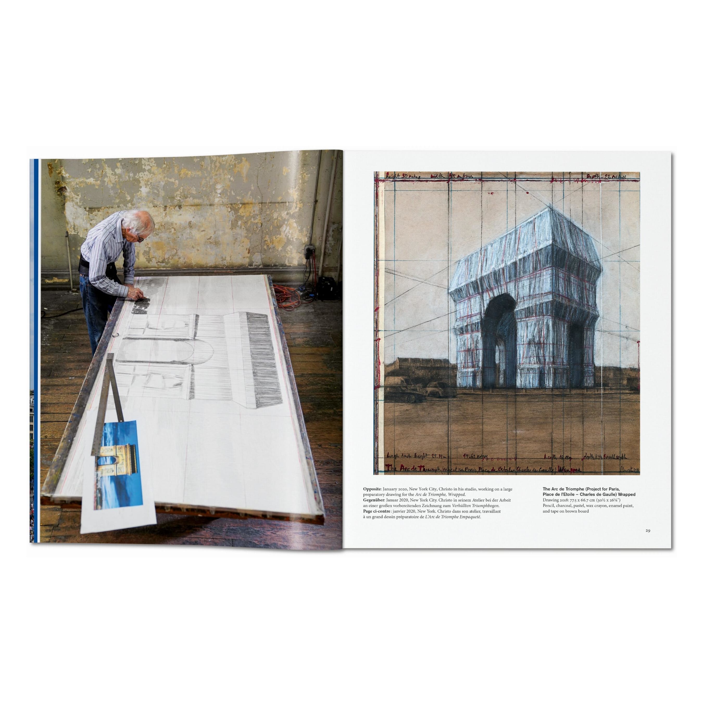 Christo and Jeanne-Claude. L’Arc de Triomphe, Wrapped (German, French, English)