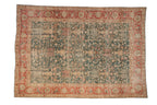 Vintage Distressed Tabriz Carpet 8x11.5, hand-knotted one of a kind piece