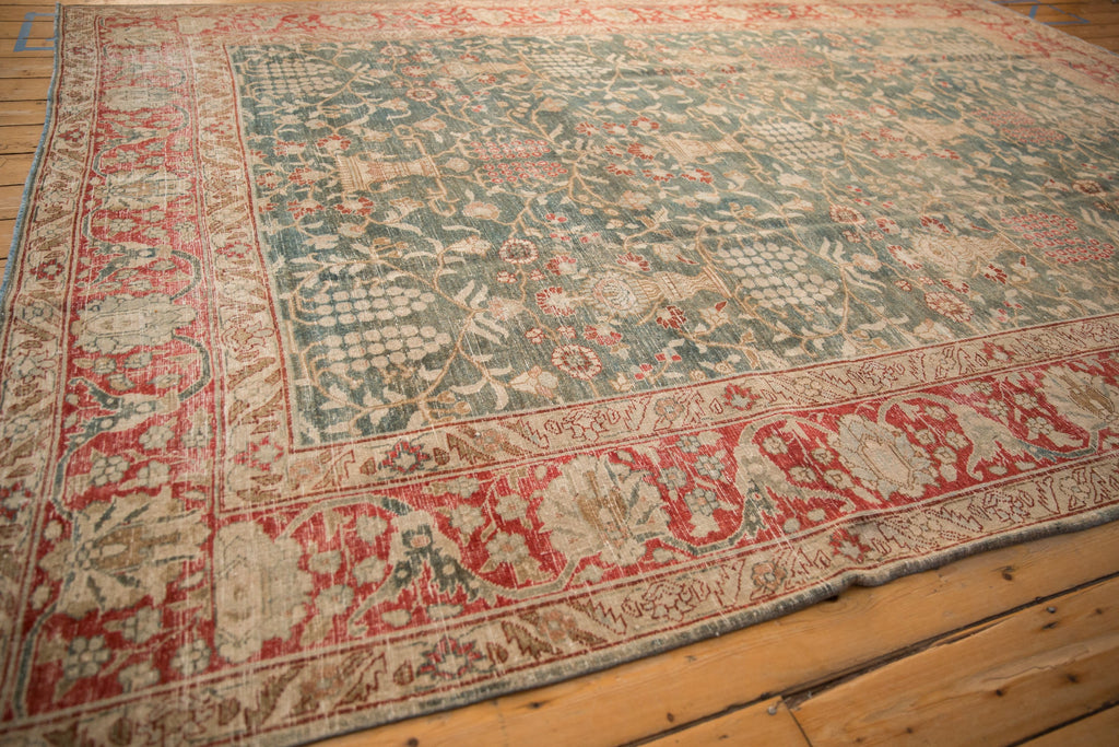 Back of the hand-knotted rug showing construction