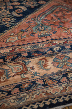 Back of the hand-knotted rug showing construction