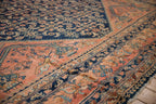 Back of the hand-knotted rug showing construction