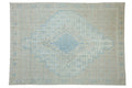 Vintage Distressed Birjand Carpet 7x9.5, hand-knotted one of a kind piece